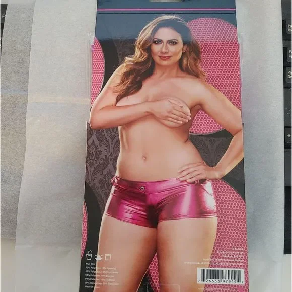 Lapdance Twerk It Plus Size Hot Pink Booty Short - Picture 3 of 4
